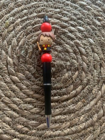 Stylo personnalisé Harry Potter avec des perles en silicone