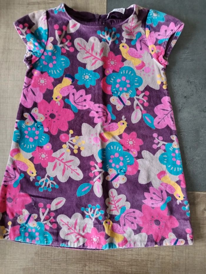 Robe courte multicolore motifs animaux