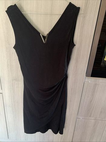 Robe Noire Drapée Mosquitos T38