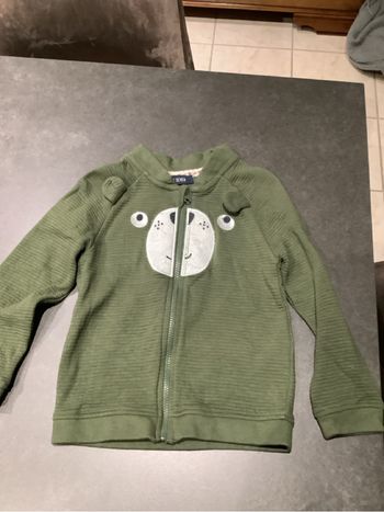 Veste coton nounours kaki