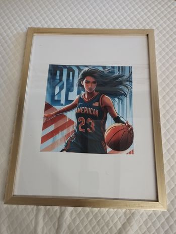 Cadre avec affiche basket 32x 42 cm