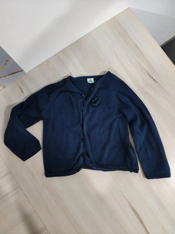 Gilet boutons basic bleu marine 3 ans 36 mois Tex