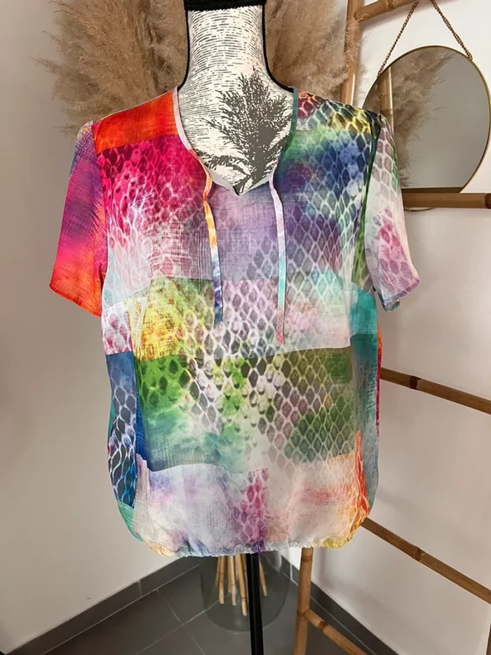 Haut fluide multicolore