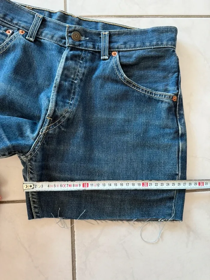 Short en jean Lévis 535 denim vintage USA taille 36 top état - photo numéro 9