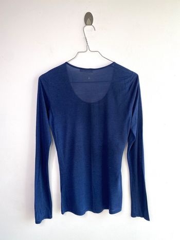 T-shirt manches longues bleu marine Promod