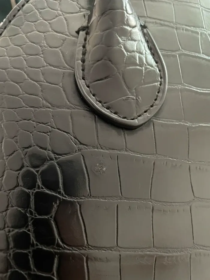 sac à main bandoulière effet croco - photo numéro 2