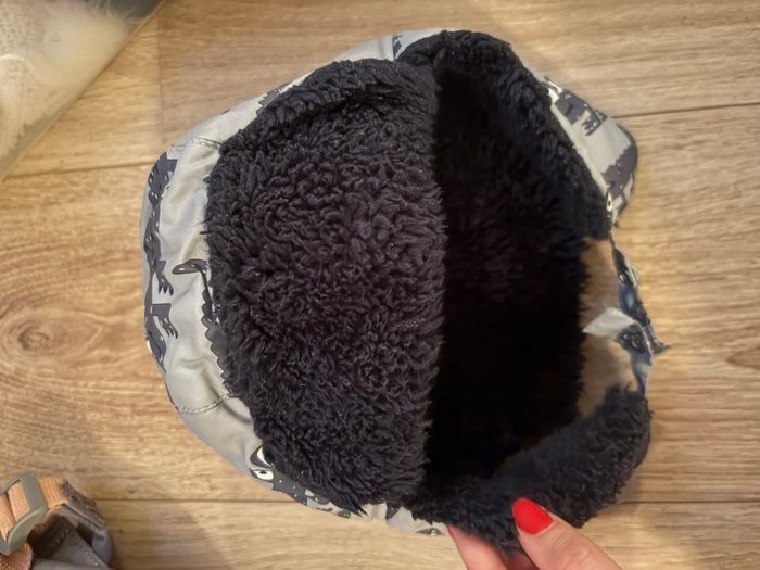 Bonnet gris vert crocodile 3/5ans - photo numéro 2