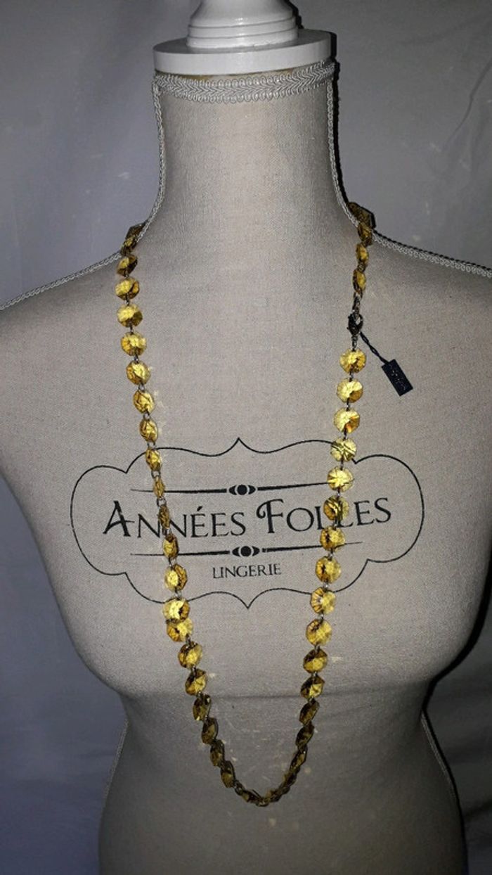 Collier jaune neuf - photo numéro 2
