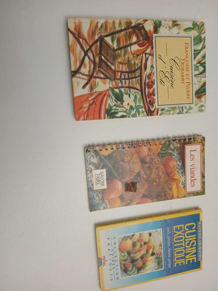 Lot de 3 livres de cuisine