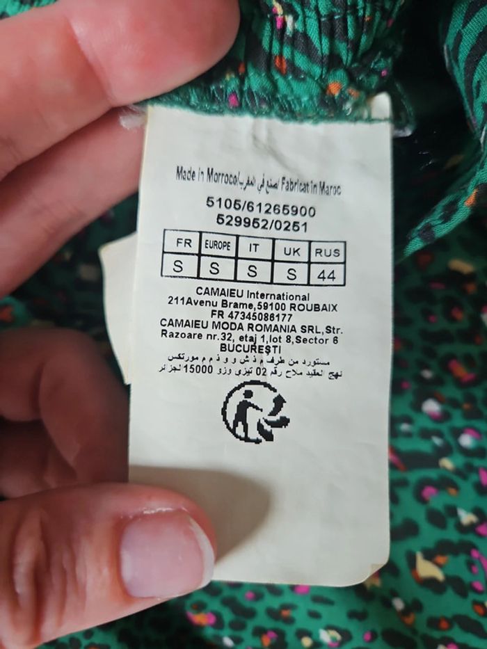 Pantalon fluide vert S Camaïeu - photo numéro 5