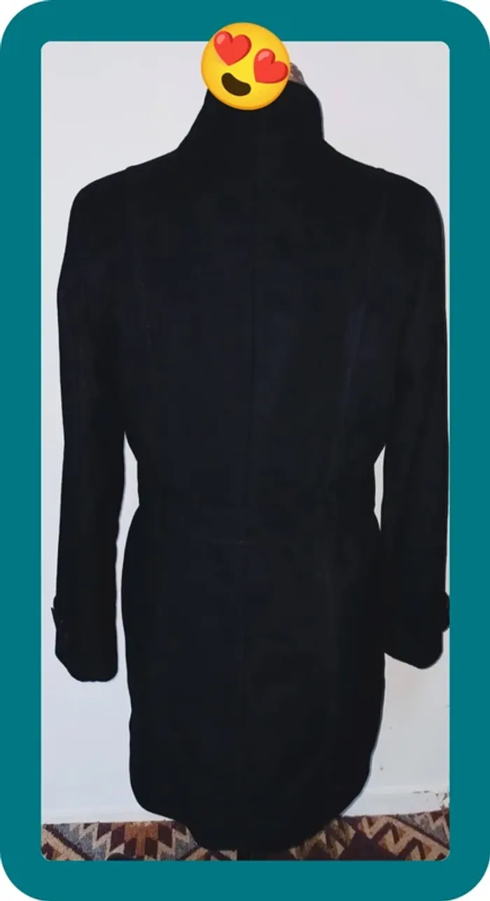 Manteau noir Femme, laine, taille 36-38, Patrice Breal - photo numéro 4