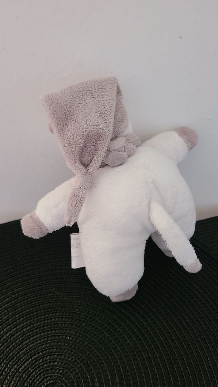 Doudou semi plat vache SYSTEME U gris blanc 19 cm - photo numéro 2