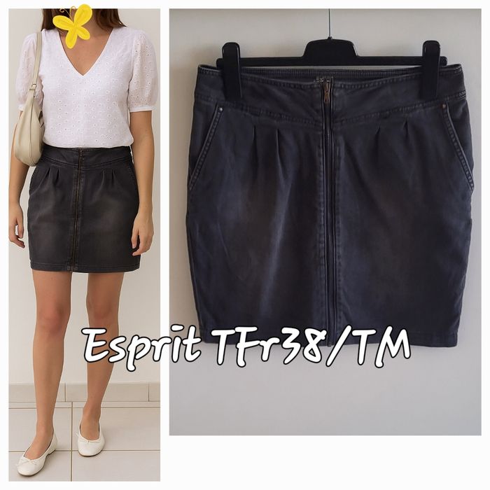 Esprit Jupe en Jean TFr38 -Gris Délavé en TBE