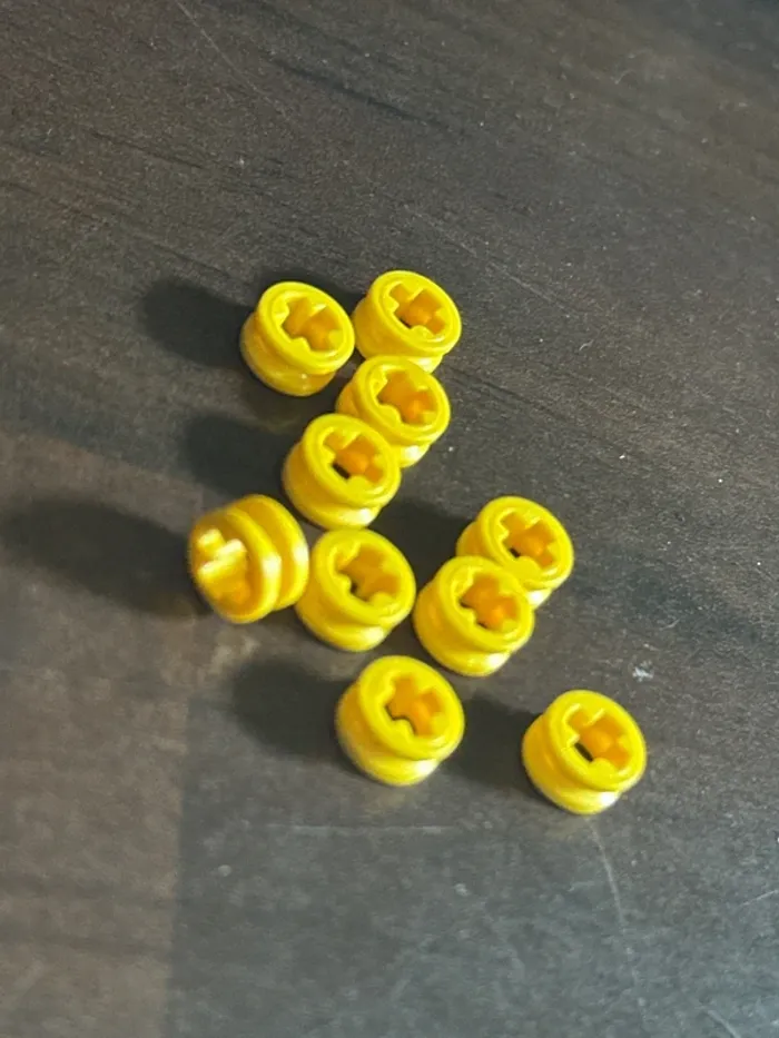 10 Lego Technic Bush 1/2 Smooth ref 4265 Yellow - photo numéro 3