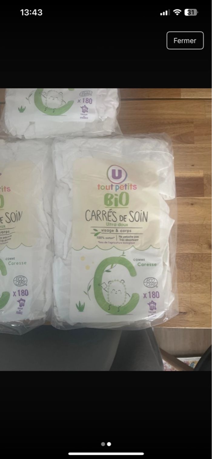 Carré soin bio coton - photo numéro 2