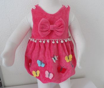 Robe velours rose - 3 Mois