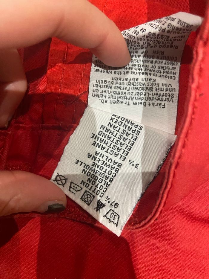 Jupe rouge taille 32/34 en coton - photo numéro 4