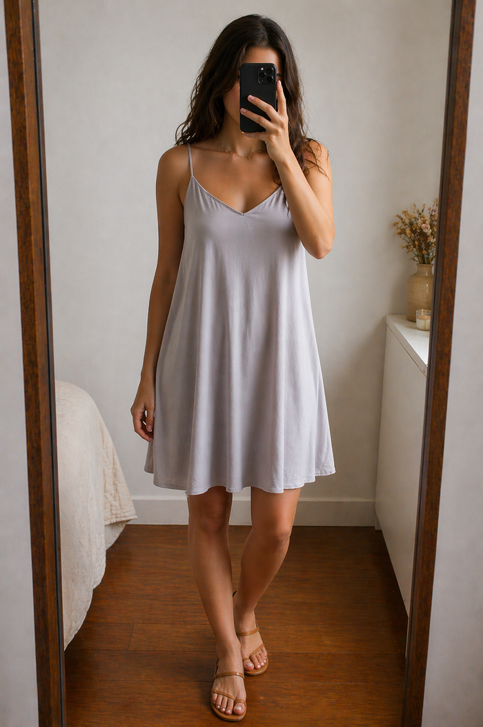 Robe fluide H&M gris perle - photo numéro 1