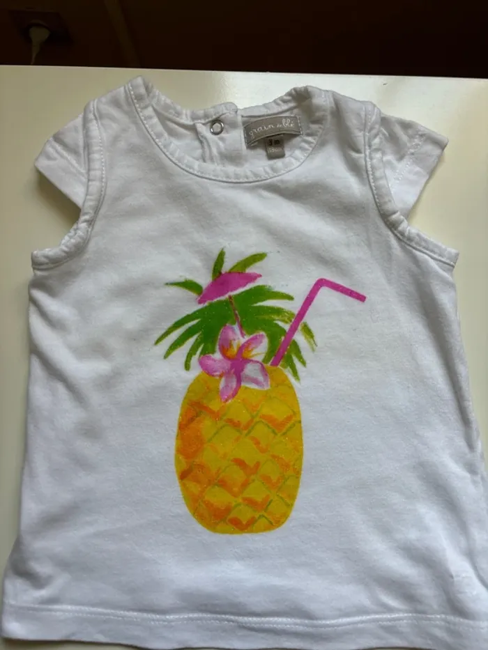 Ensemble T shirt et jupe 3 mois Grain de blé - photo numéro 2