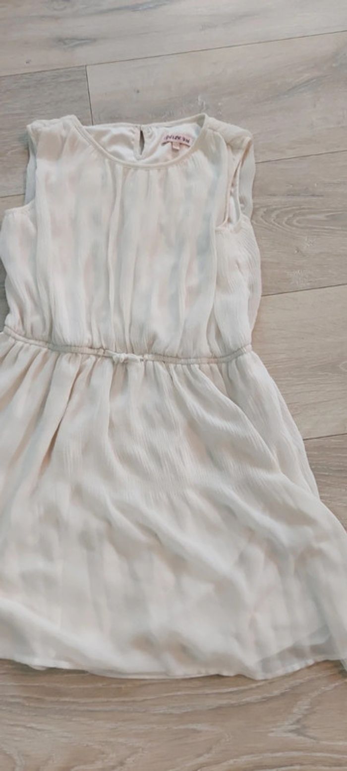 Robe courte, blanc cassé, sans manche, C&A, taile 152 - photo numéro 3