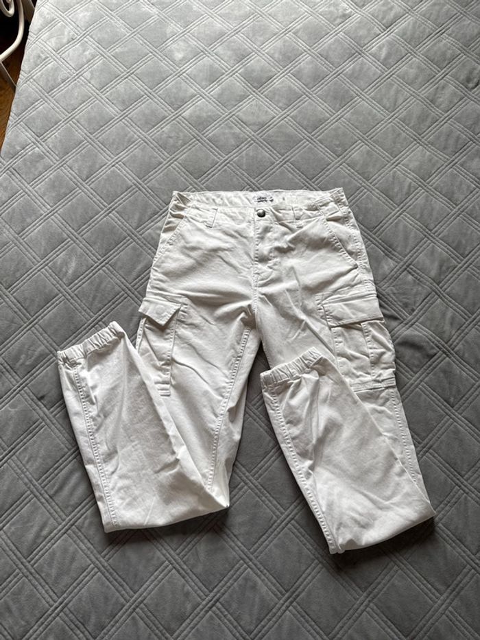 Pantalon  cargo  homme blanc - taille 38 - Gémo - très bon état - photo numéro 2