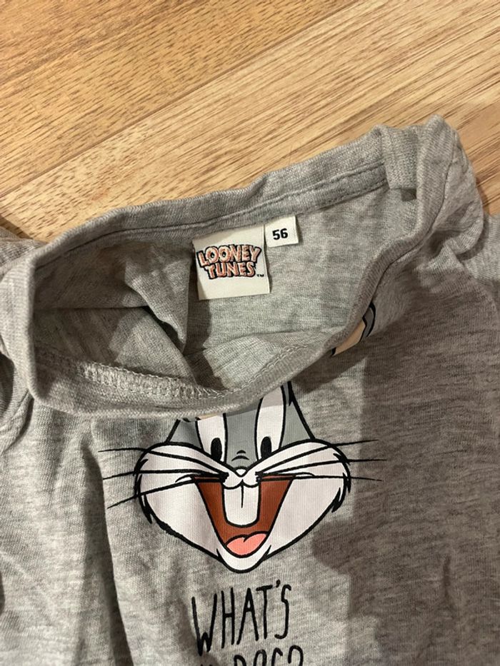 Combishort grise matière tee shirt 3 mois - photo numéro 2