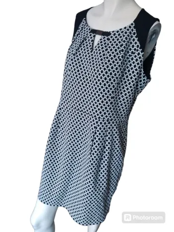 Robe dress chic retro noir blanc demi saison