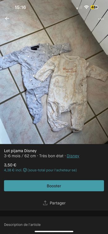 Lot Pijama bébé