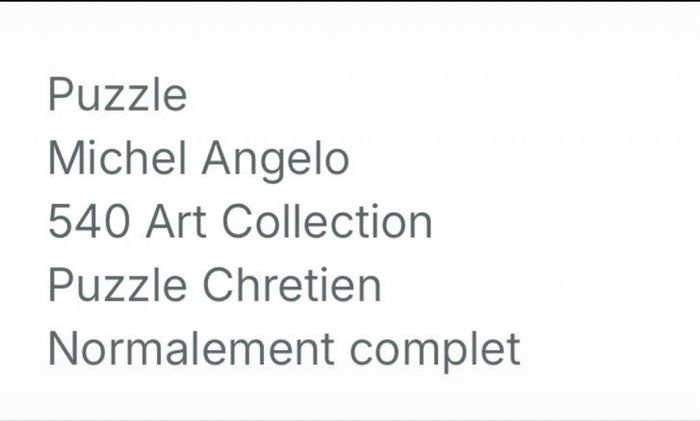 Puzzle Michel Angelo - photo numéro 4