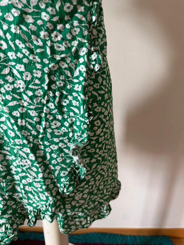 Robe verte en très bon état taille S flamant rose - photo numéro 5