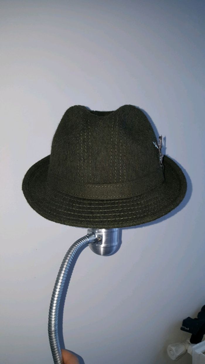 Chapeau vert en feutre type alpin - photo numéro 2
