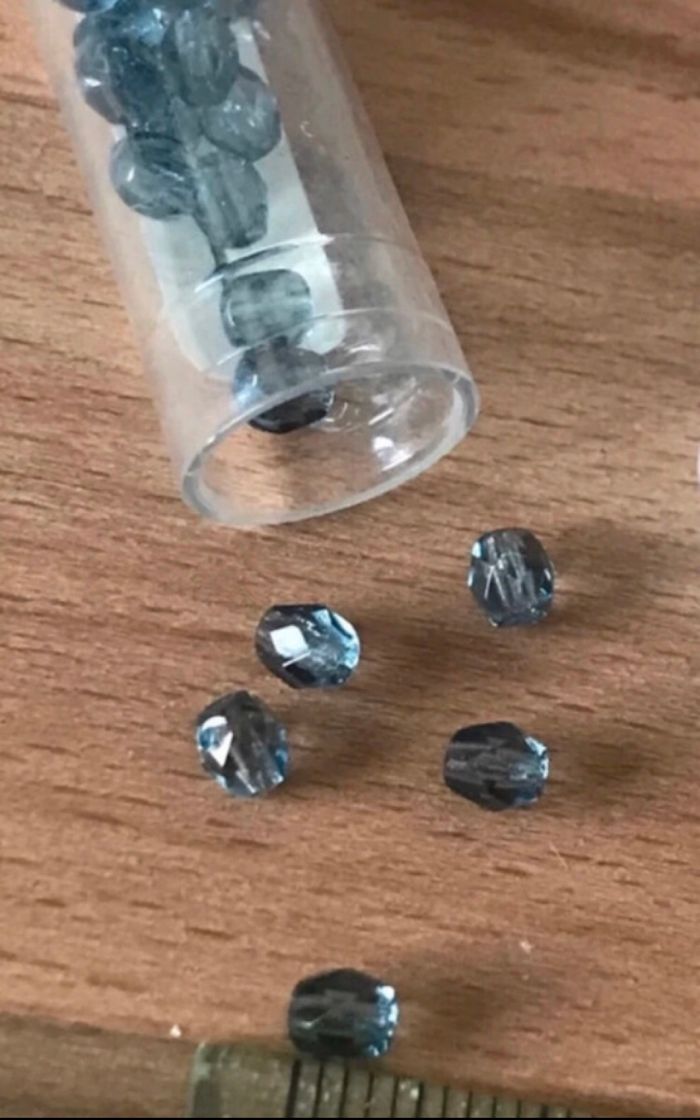 Pour la création de bijoux perles ovales à facettes en verre transparentes bleu grises loisirs créatifs - photo numéro 2
