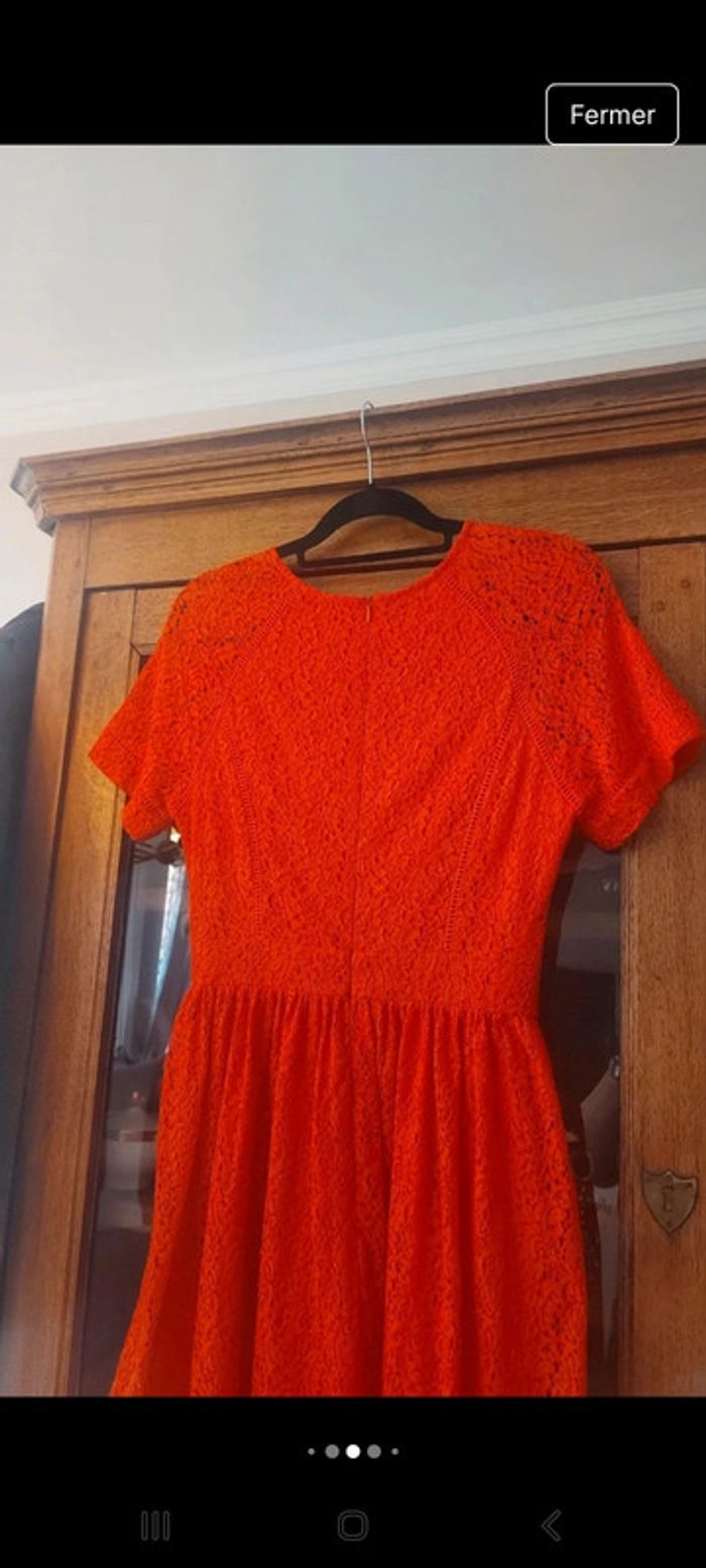 Jolie Robe FRNCH en dentelles rouge taille S - photo numéro 5