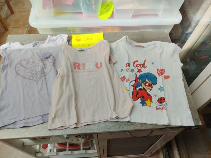 Lot de 3 tee-shirt manches courtes 6 ans fille