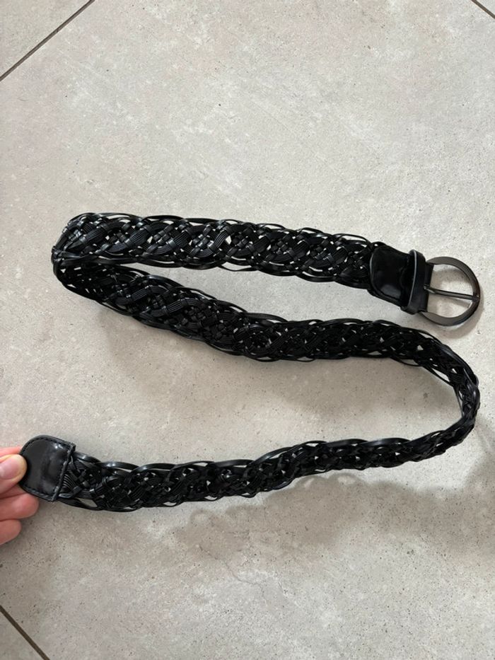 Ceinture tressée noire