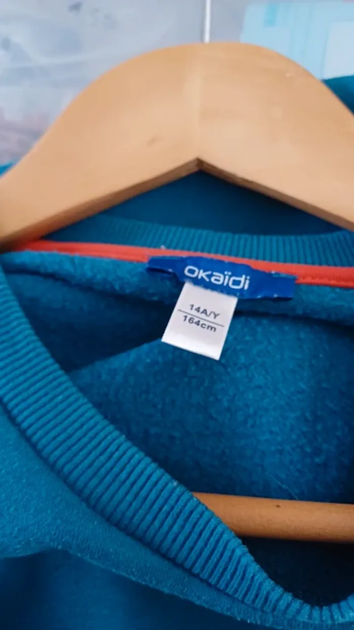 Pull sweat-shirt okaïdi taille 14 ans - photo numéro 3