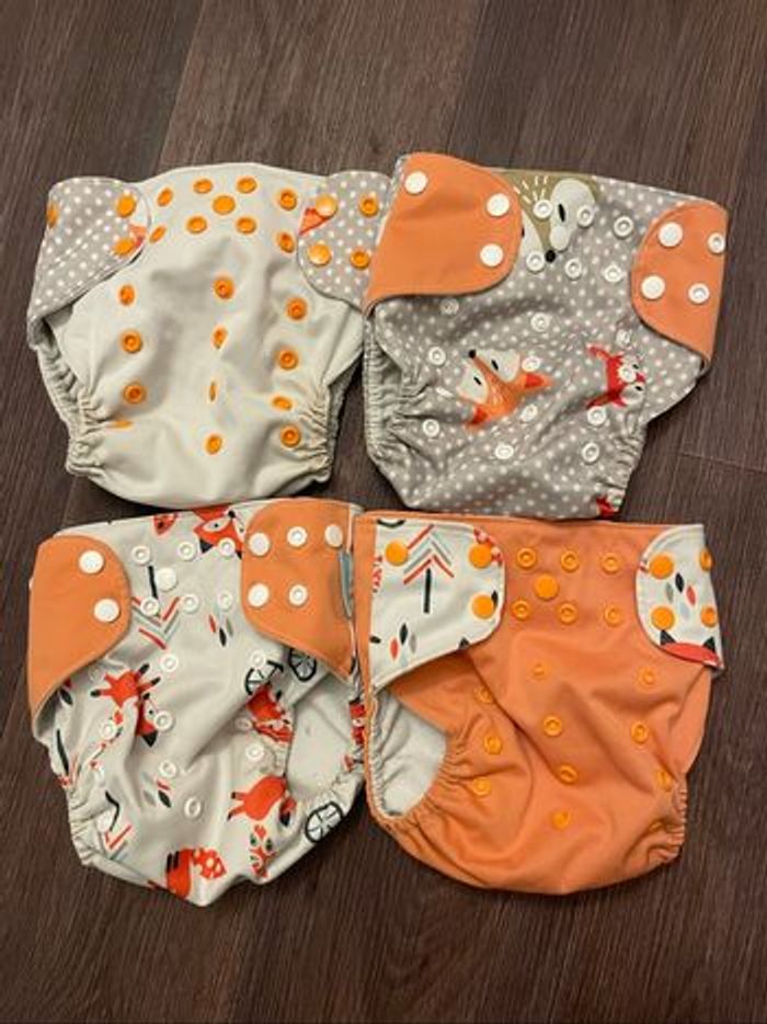 Lot de 4 couches lavables happy flûte