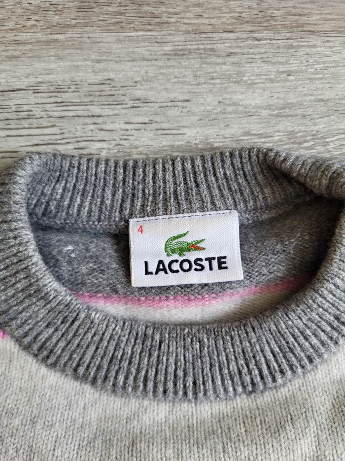Pull col rond Lavoste taille 5 L état impeccable PURE laine vierge - photo numéro 5