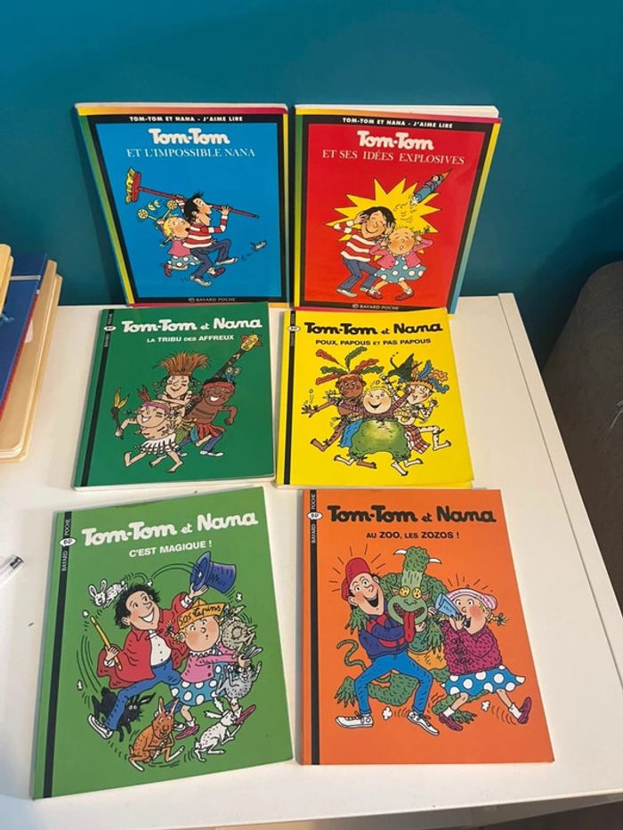6 livres bande dessinée Tom Tom et nana