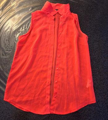 Chemisier sans manches orange fluo 🧡 Taille 34