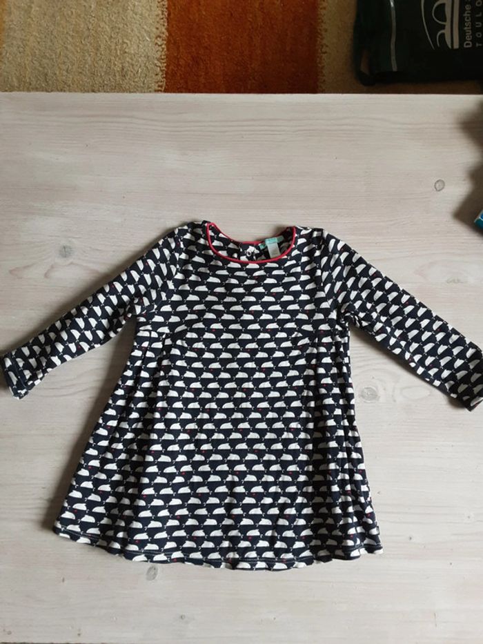 Robe coton mi-saison baleine T. 3 ans