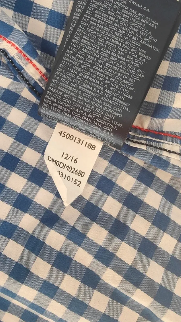 Chemise à carreaux manche longue Tommy Hilfiger - photo numéro 8