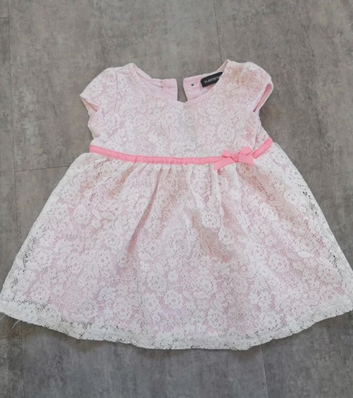 Robe à manches courtes chic bébé fille 9/12 mois