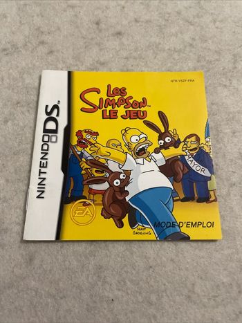 Notice Nintendo DS Les Simpson Le Jeu FRA
