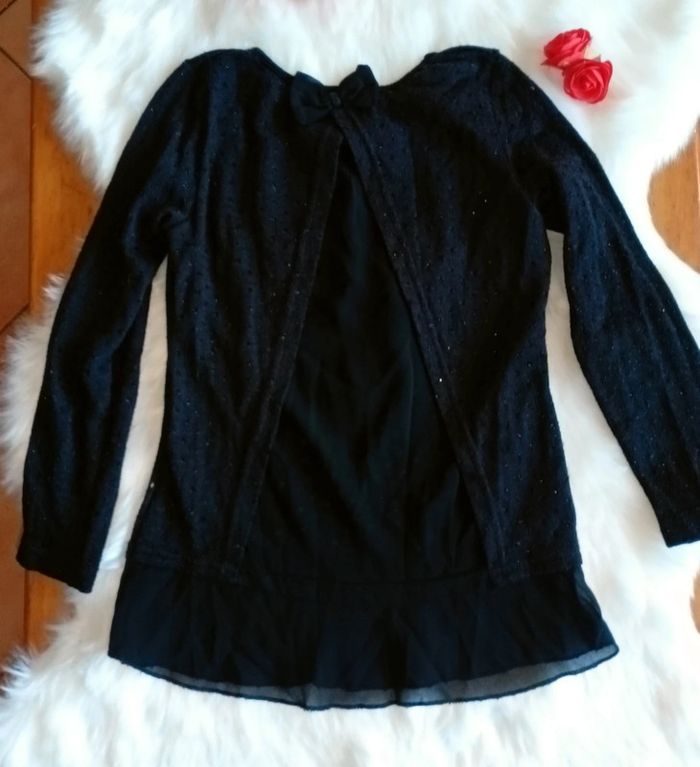 Pull crochet dos nu voile 8 ans - photo numéro 6