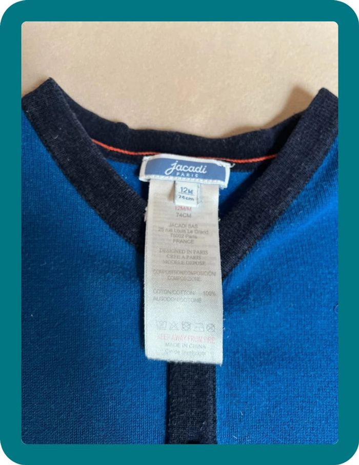 Gilet bicolore 100% coton 12 mois - Jacadi - photo numéro 6