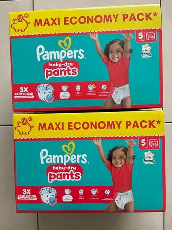 Lot de 2 maxi pack Pampers Pants T.5