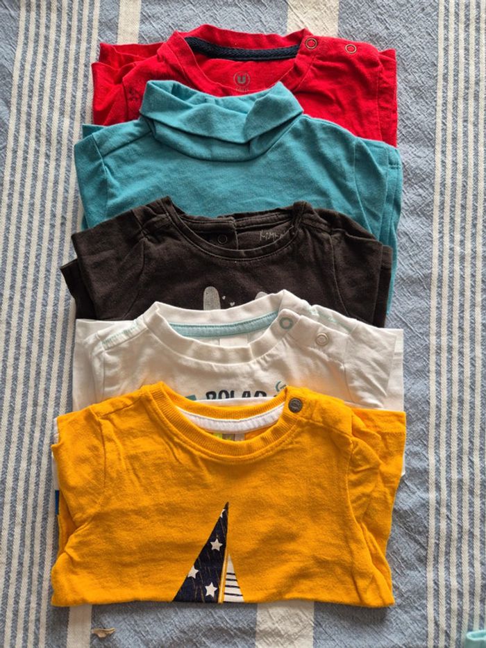 Lot de 5 t-shirts 6 mois