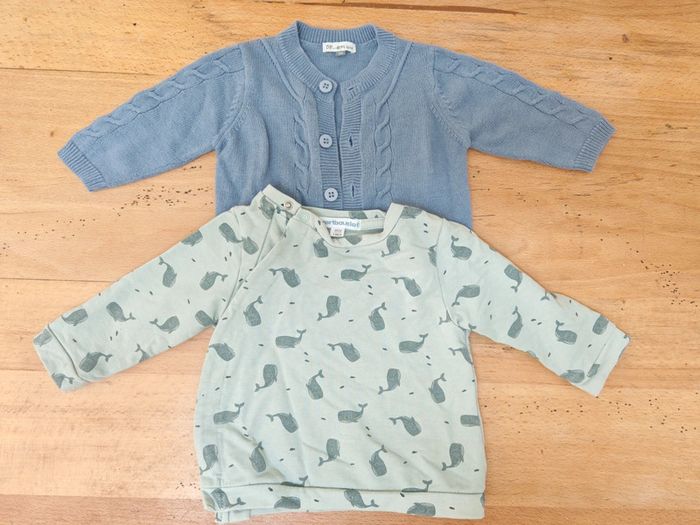 Lot de 2 gilets plutôt légers mixte 3 mois - photo numéro 5