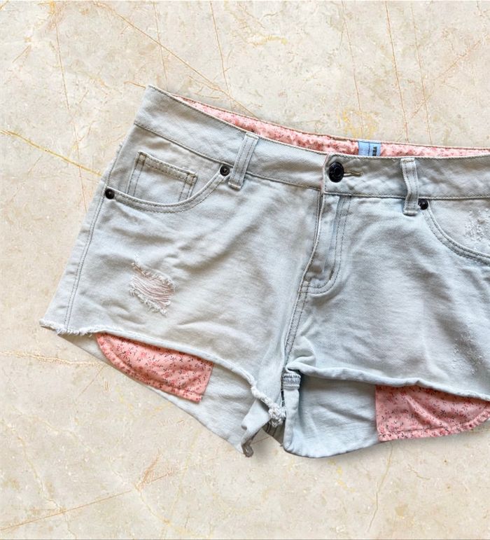 Short en jean bleu clair ikks taille 36 S - photo numéro 2